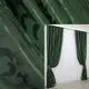 Комплект (2шт 1х2,7м) готовых штор из ткани жаккард, коллекция "Вензель". Цвет темно-зеленый. Код 477ш 31-055