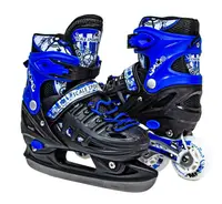 Роликовые коньки Scale Sport. Размер 34-37: 21.5-24, светящиеся PU колёса. Blue (806525848)