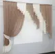 Кухонный комплект, шторка с ламбрекеном. На карниз 1,5-2м. Цвет какао с молочным. Код 070к