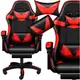 Кресло геймерское черно-красное Care Life Red/Black CF-301 / Кресло для геймера компьютерное игровое