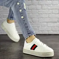 Жіночі стильні кеди на платформі Fashion Roshe 1157 37 розмір 23 см Білий
