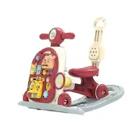 Детская музыкальная каталка, 6 в 1, игровая панель, звук, подсветка, пианино. Multicolor (164167)