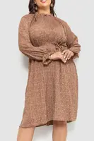 Сукня вільного крою шифонова, колір мокко, 204R701-1