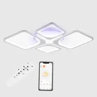 Потолочная LED люстра, светильник светодиодный Sunlight белый 5631/2+2 R