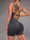 Комбінезон безшовний спортивний с открытой спиной 18997 M чорний варка