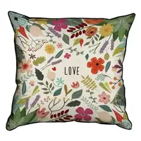 Подушка интерьерная из мешковины Love 45x45 см 45PHB_17L010_WH