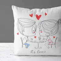 Подушка c принтом габардиновая It‘s love 40x40 см (4P_18L001)