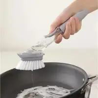 Щетка для мытья посуды Decontamination Wok Brush с дозатором моющего средства