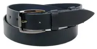 Мужской кожаный ремень под джинсы Skipper 1273-38 синий 3,8 см