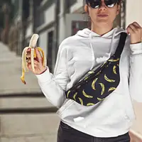 Сумка-бананка Bumbag унисекс на пояс и через плечо Бананы 27x16 см