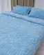 Постельное белье плюшевое семейное Dushka Home 20718 160х215х2 см голубое