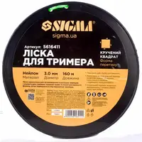 Леска для триммера крученый квадрат Ø3.0мм 160м катушка SIGMA (5616411)