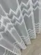 Готовая тюль (3х2,7м.) из ткани бамбук с вышивкой. Цвет белый. Код 1499т 40-011