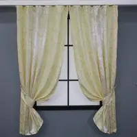 Комплект (2шт. 1,3х1,7м.) коротких штор из ткани софт,  "Лиана". Цвет молочный. Код 564ш 35-0146
