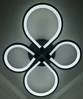 Люстра світлодіодна стельова LED світильник для квартири на стелю лед 25149 Чорний 13х57х73 см.