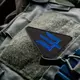 Шеврон на липучке Трезубец авиационных войск синий 8,2х9,3 см вышитый патч нашивка
