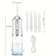 Ирригатор для чистки зубов и полости рта Oral Irrigator с аккумулятором и сменными насадками. Цвет: белый