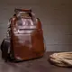 Деловая мужская сумка кожаная Vintage 14789 Коричневая