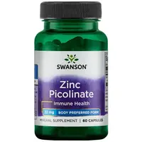 Витамины и минералы Swanson Zinc Picolinate 22 mg, 60 капсул