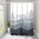 Шторка для ванной комнаты Bathlux 180 x 180 см с водоотталкивающим покрытием, белая с черным принтом