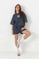 Спортивний костюм Miu Miu із шортами - темно-сірий цвет, M (є розміри)