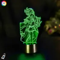 3D ночник GENSHIN IMPACT "Венти"(УВЕЛИЧЕННОЕ ИЗОБРАЖЕНИЕ) + пульт ДУ + сетевой адаптер + батарейки 3DTOYSLAMP