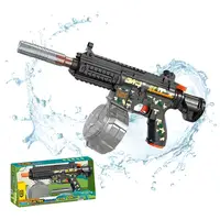 Водный пистолет для детей, игрушечный водный автомат M416 на аккумуляторе, электрический бластер, черный
