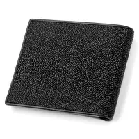Гаманець STINGRAY LEATHER 18009 з натуральної шкіри морського скату Чорний