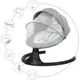 Шезлонг-качели 2в1 Kidwell LUXI Dark Melange/Black