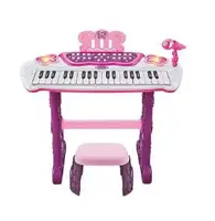 Детский синтезатор Electronic Piano 3B с микрофоном со стулом. Pink (144982)