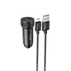 Адаптер автомобильный HOCO Micro USB Cable Level single port car charger Z49A |1USB, 18W, 3A, QC3.0|