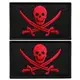 Набор шевронов  2 шт с липучкой Пират Jolly Roger Веселый Роджер 5х8 см вышитый патч нашивка шеврон