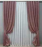 Штори жакард (2шт. 1,5х2,7м.) колекція "Sultan YL" Туреччина. Колір малиново-сірий. Код 1209ш 33-0044