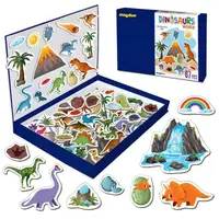 Детский набор магнитов Magdum Мир динозавров, 67 магнитов, магнитная доска. Multicolor (138987)