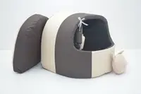 Будка для котів і собак Комфорт літо коричнева №1 360х320х320