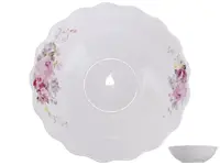 Салатник Vittora Wave Розовый букет V-155PB 15.5 см белый