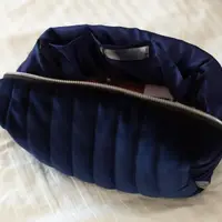 Бархатная косметичка ORGANIZE  24x13x13 см (синий)