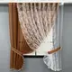 Кухонный комплект (310х170см.), шторки с подвязками. Цвет коричневый с белым. Код 101к 52-1179