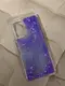 Силиконовый чехол для Samsung Galaxy A72 - Liquid hearts с блестками, Фиолетовый