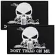 Набор шевронов 2 шт с липучкой Змея Череп карателя, Don't Tread On Me, Punisher, черный вышитый патч шеврон