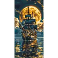 Картина по номерам "Морское сияние" 40х80 см