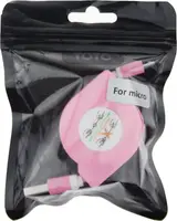 Кабель TOTO TKX-66 Flat USB cable microUSB 1m Pink