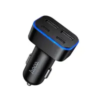 Адаптер автомобильный HOCO Barry four-port car charger Z63 |2USB/2Type-C, 15W/3A|