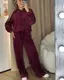 Велюровый спортивный костюм LX2035 Бордовый XXL/3XL