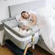 Кроватка для ребенка приставная FreeON Bliss, grey