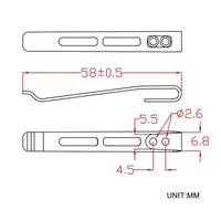 Клипса карманная стальная Civivi без винтов CA-06B-V1