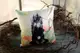 Подушка диванная с бархата Медведь 45x45 см (45BP_TFL087)