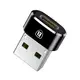 Адаптер-переходник Baseus USB 2.0 Male to Type-C Female 5A, Black (CAAOTG-01)
