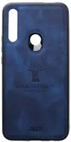 Чехол-накладка TOTO Deer Shell With Leather Effect Case Huawei P Smart Z Dark Blue