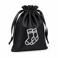 Мішечок бавовняний ORGANIZE для шкарпеток  20х30 см Socks (чорний)